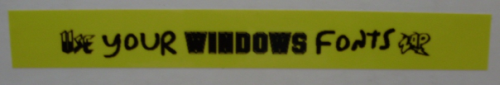 Dymo PnP 12mm Yellow D1 Tape Example