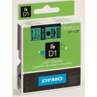 Dymo 12mm Black On Green D1 Tape (45019)