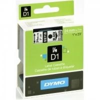 Dymo 24mm Black On Clear D1 Tape (53710)