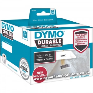 Dymo LabelWriter 1933085 / 2112284 DURABLE Barcode Labels - NEW!