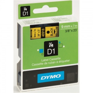 Dymo 9mm Black On Yellow D1 Tape (40918)
