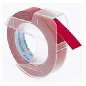 Dymo 9mm White On Red Embossing Tape Tape (S0898150)