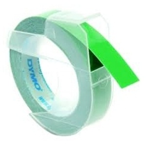 Dymo 9mm White On Green Embossing Tape (S0898160)