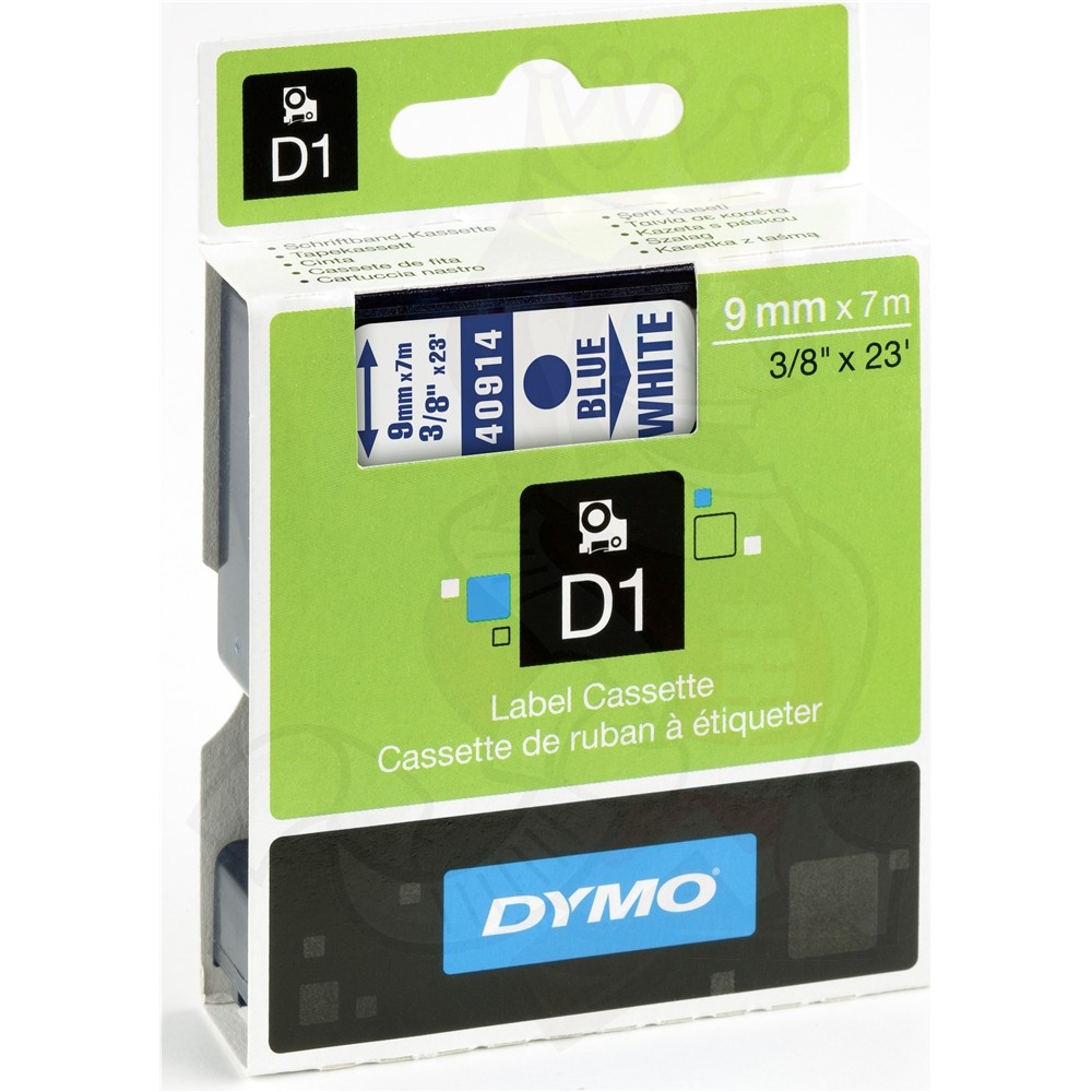 3 PK Black on White 40913 Tape For Dymo D1 LabelPoint 200 350 9mm Label Makers