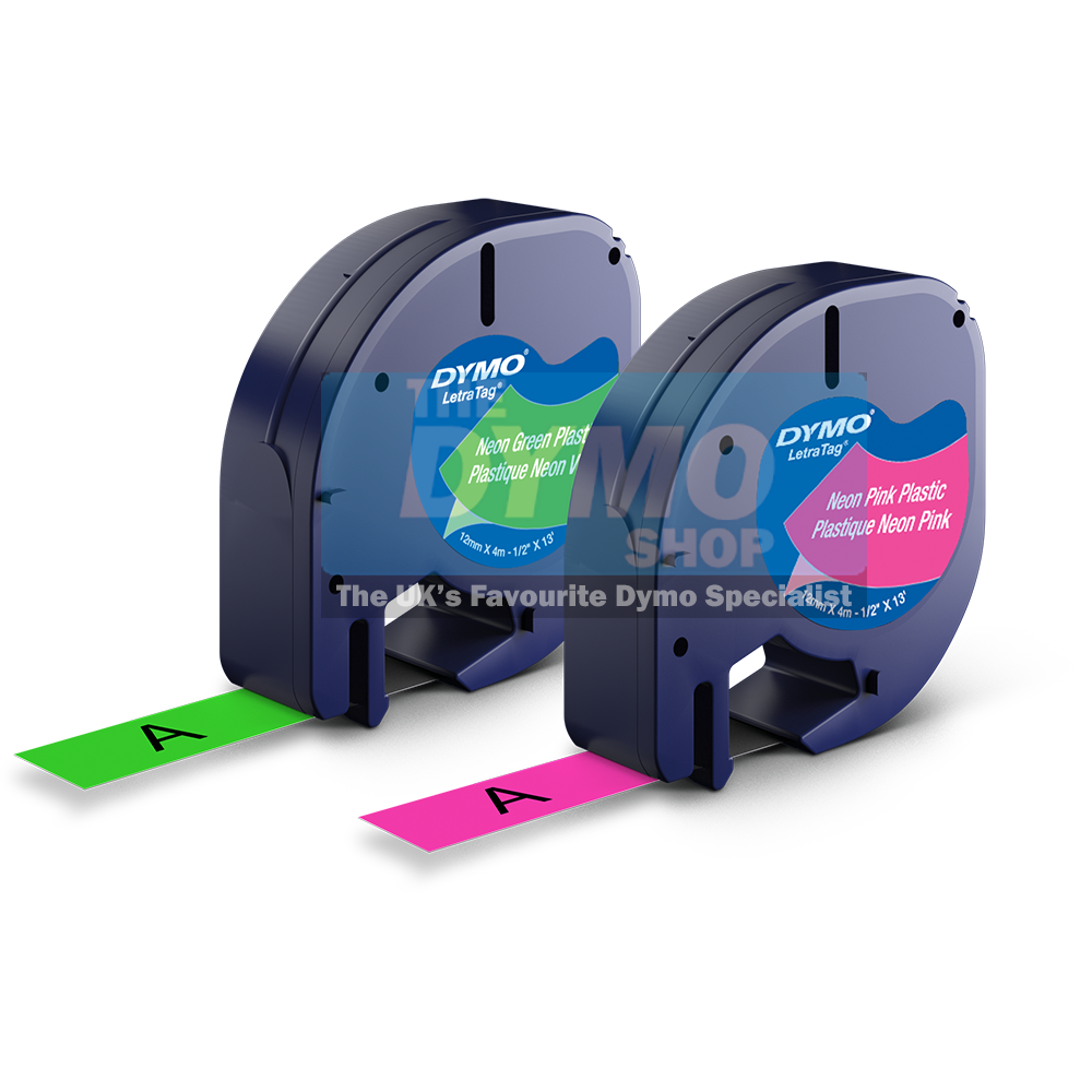 Exclusive Dymo LetraTAG NEON Tape Twin Pack (1956290) Dymo Label