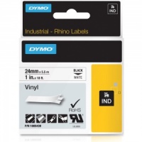 Dymo Rhino 24mm Black on White Vinyl Tape (1805430)
