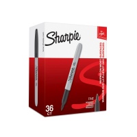 SHARPIE DYMO Fine Permanentmarker, Rot, Mit Praktischem Taschenclip