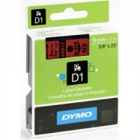 Dymo 9mm Black On Red D1 Tape (40917)