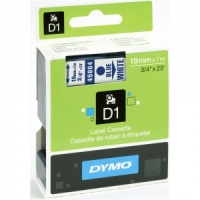 Dymo 19mm Blue On White D1 Tape (45804)