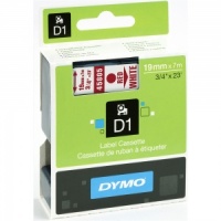 Dymo 19mm Red On White D1 Tape (45805)