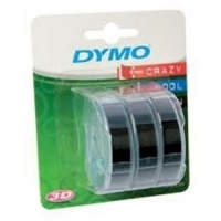 Dymo 9mm White On Black Embossing Pack of 3 (S0847730)