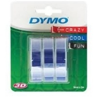 Dymo 9mm White On Blue Embossing Tape Pack of 3 (S0847740)