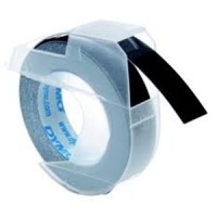 Dymo 9mm White On Black Embossing Tape (S0898130)