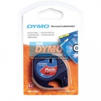 Dymo 12mm Red Plastic LetraTAG tape (91203)