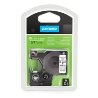 Dymo 19mm Black On White Permanent Nylon D1 Tape (16958)