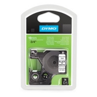 Dymo 19mm Black On White Polyester D1 Tape (16960)