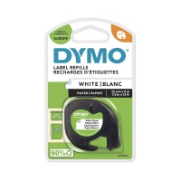 Dymo 12mm White Paper LetraTAG tape (91200)