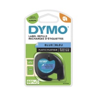 Dymo 12mm Blue Plastic LetraTAG tape (91205)